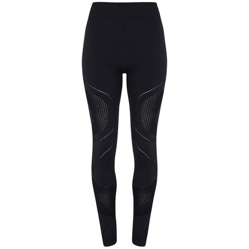 TriDri Womens/Ladies Seamless 3D Fit Multi Sport Reveal Leggings / Black